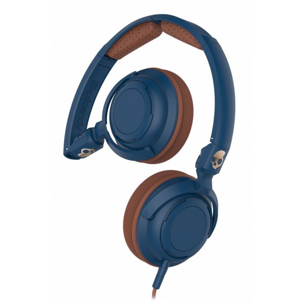 Skullcandy - Grind - Navy / Brown - On-Ear Headphones with Microphone