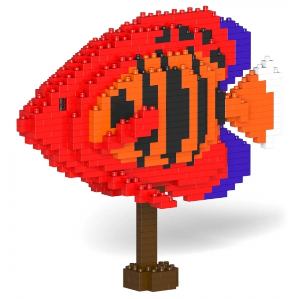 Jekca - Flame Angelfish 01 - Big - Lego - Sculpture - Construction - 4D - Brick Animals - Toys