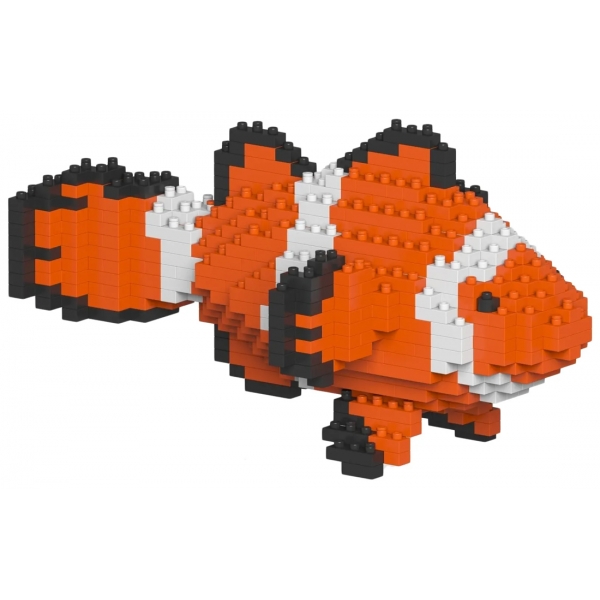 Jekca - Clownfish 01 - Big - Lego - Sculpture - Construction - 4D - Brick Animals - Toys