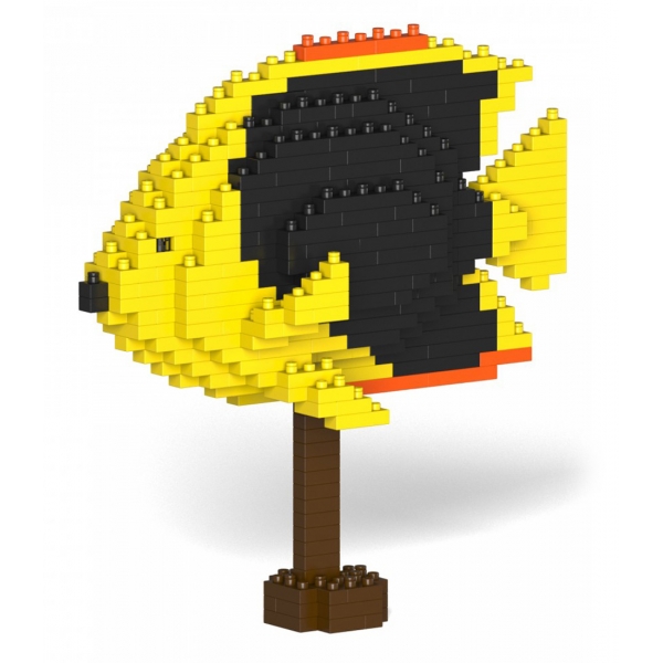 Jekca - Rock Beauty Angelfish 01 - Big - Lego - Sculpture - Construction - 4D - Brick Animals - Toys