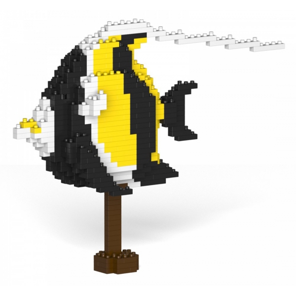 Jekca - Moorish Idol 01 - Big - Lego - Sculpture - Construction - 4D - Brick Animals - Toys