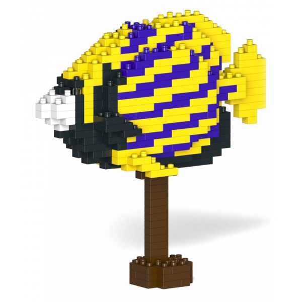 Jekca - Emperor Angelfish 01 - Big - Lego - Sculpture - Construction - 4D - Brick Animals - Toys