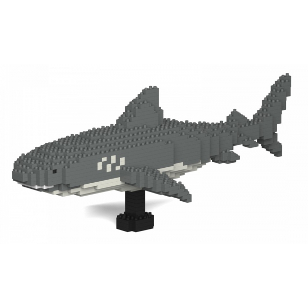 Jekca - Tiger Shark 01 - Big - Lego - Scultura - Costruzione - 4D - Animali di Mattoncini - Toys