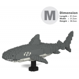 Jekca - Tiger Shark 01 - Big - Lego - Scultura - Costruzione - 4D - Animali di Mattoncini - Toys