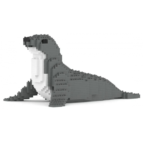 Jekca - Seal 01 - Big - Lego - Scultura - Costruzione - 4D - Animali di Mattoncini - Toys