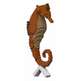 Jekca - Seahorse 01 - Big - Lego - Sculpture - Construction - 4D - Brick Animals - Toys