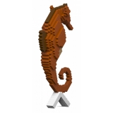 Jekca - Seahorse 01 - Big - Lego - Sculpture - Construction - 4D - Brick Animals - Toys