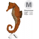 Jekca - Seahorse 01 - Big - Lego - Sculpture - Construction - 4D - Brick Animals - Toys