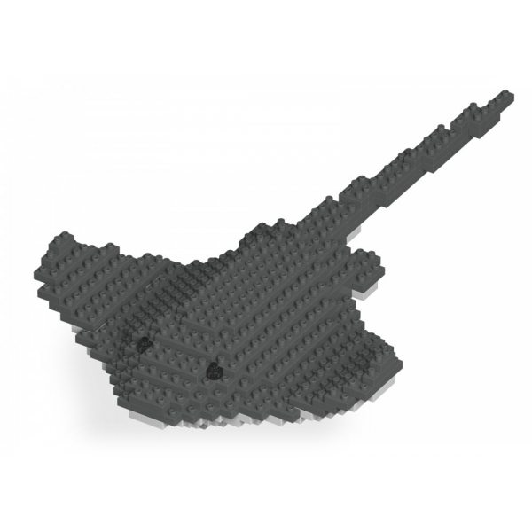 Jekca - Stingray 01 - Big - Lego - Sculpture - Construction - 4D - Brick Animals - Toys