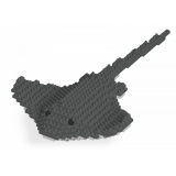 Jekca - Stingray 01 - Big - Lego - Scultura - Costruzione - 4D - Animali di Mattoncini - Toys