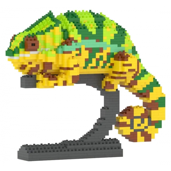 Jekca - Chameleon 01S - Lego - Scultura - Costruzione - 4D - Animali di Mattoncini - Toys