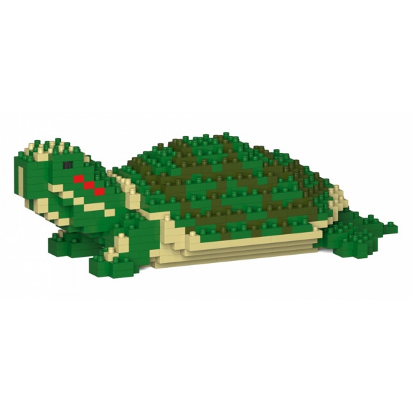 Jekca - Red-Eared Slider 01 - Big - Lego - Sculpture - Construction - 4D - Brick Animals - Toys