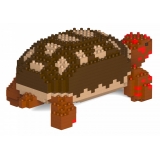 Jekca - Red-footed Tortoise 01 - Big - Lego - Sculpture - Construction - 4D - Brick Animals - Toys