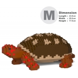 Jekca - Red-footed Tortoise 01 - Big - Lego - Sculpture - Construction - 4D - Brick Animals - Toys