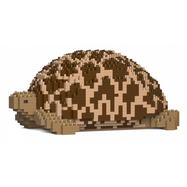 Jekca - Indian Star Tortoise 01 - Big - Lego - Sculpture - Construction - 4D - Brick Animals - Toys