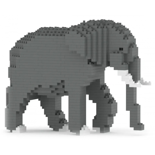 Jekca - Elephant 03 - Big - Lego - Sculpture - Construction - 4D - Brick Animals - Toys