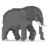 Jekca - Elephant 03 - Big - Lego - Sculpture - Construction - 4D - Brick Animals - Toys