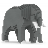 Jekca - Elephant 03 - Big - Lego - Scultura - Costruzione - 4D - Animali di Mattoncini - Toys