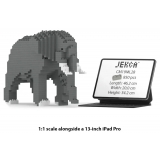 Jekca - Elephant 03 - Big - Lego - Scultura - Costruzione - 4D - Animali di Mattoncini - Toys