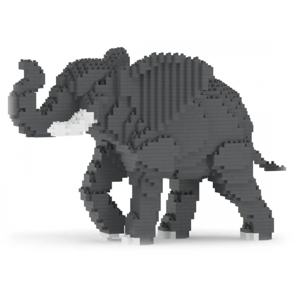 Jekca - Elephant 01 - Big - Lego - Sculpture - Construction - 4D - Brick Animals - Toys