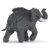 Jekca - Elephant 01 - Big - Lego - Scultura - Costruzione - 4D - Animali di Mattoncini - Toys