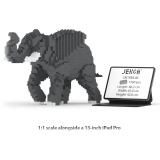 Jekca - Elephant 01 - Big - Lego - Sculpture - Construction - 4D - Brick Animals - Toys