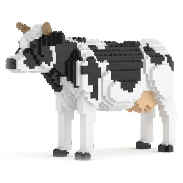 Jekca - Dairy Cow 01 - Big - Lego - Sculpture - Construction - 4D - Brick Animals - Toys