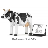 Jekca - Dairy Cow 01 - Big - Lego - Sculpture - Construction - 4D - Brick Animals - Toys