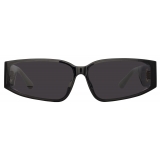 Linda Farrow - Alexis Angular Sunglasses in Black - Linda Farrow Eyewear