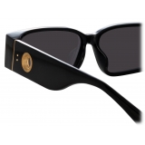 Linda Farrow - Alexis Angular Sunglasses in Black - Linda Farrow Eyewear