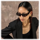 Linda Farrow - Alexis Angular Sunglasses in Black - Linda Farrow Eyewear