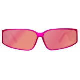 Linda Farrow - Alexis Angular Sunglasses in Neon Pink - LFL1465C3SUN - Linda Farrow Eyewear