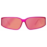 Linda Farrow - Occhiali da Sole Alexis Angolare in Rosa Neon - LFL1465C3SUN - Linda Farrow Eyewear