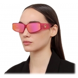 Linda Farrow - Occhiali da Sole Alexis Angolare in Rosa Neon - LFL1465C3SUN - Linda Farrow Eyewear