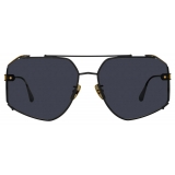 Linda Farrow - Amar Aviator Sunglasses in Matt Nickel - LFL1505C1SUN - Linda Farrow Eyewear