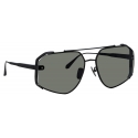 Linda Farrow - Amar Aviator Sunglasses in Nickel and Grey - LFL1505C2SUN - Linda Farrow Eyewear