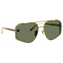 Linda Farrow - Amar Aviator Sunglasses in Yellow Gold - LFL1505C3SUN - Linda Farrow Eyewear