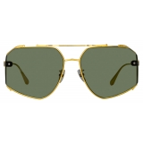 Linda Farrow - Amar Aviator Sunglasses in Yellow Gold - LFL1505C3SUN - Linda Farrow Eyewear