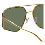 Linda Farrow - Amar Aviator Sunglasses in Yellow Gold - LFL1505C3SUN - Linda Farrow Eyewear