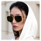 Linda Farrow - Amar Aviator Sunglasses in Yellow Gold - LFL1505C3SUN - Linda Farrow Eyewear