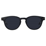 Linda Farrow - Bay D-Frame Sunglasses in Black and Matt Nickel (Asian Fit) - LF25AC17SUN - Linda Farrow