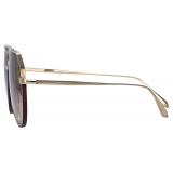 Linda Farrow - Bayer Aviator Sunglasses in Light Gold - LFL1472C2SUN - Linda Farrow Eyewear