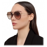 Linda Farrow - Bayer Aviator Sunglasses in Light Gold - LFL1472C2SUN - Linda Farrow Eyewear