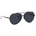 Linda Farrow - Bayer Aviator Sunglasses in Nickel - LFL1472C3SUN - Linda Farrow Eyewear