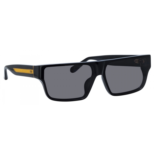 Linda Farrow - Brady Flat Top Sunglasses in Black - LFL1501C1SUN - Linda Farrow Eyewear