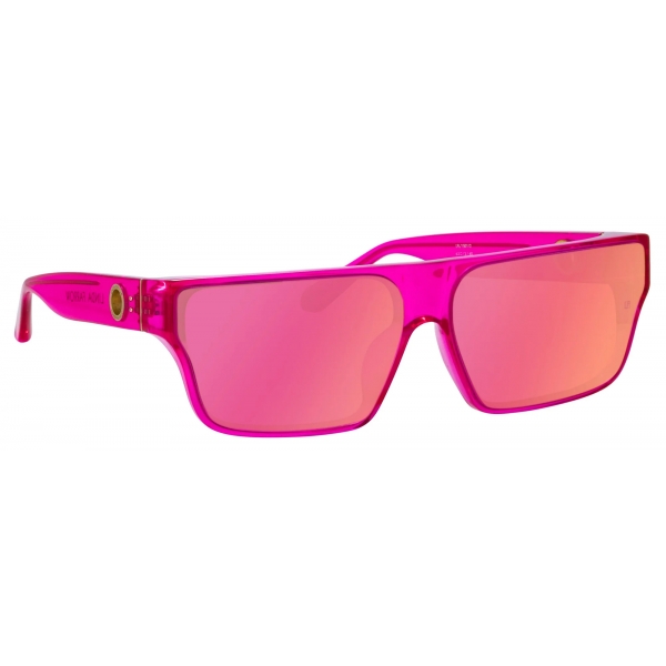 Linda Farrow - Brady Flat Top Sunglasses in Neon Pink - LFL1501C2SUN - Linda Farrow Eyewear