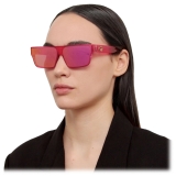 Linda Farrow - Brady Flat Top Sunglasses in Neon Pink - LFL1501C2SUN - Linda Farrow Eyewear