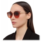 Linda Farrow - Calthorpe Oval Sunglasses in Orange - LFL251C93SUN - Linda Farrow Eyewear