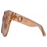 Linda Farrow - Dunaway Oversized Sunglasses in Peach - LFL1049C11SUN - Linda Farrow Eyewear