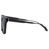 Linda Farrow - Evans D-Frame Sunglasses in Black and Matt Nickel - LFL1508C4SUN - Linda Farrow Eyewear